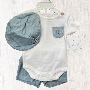 3M Boys Short Sleeve & Short Outfit with Hat